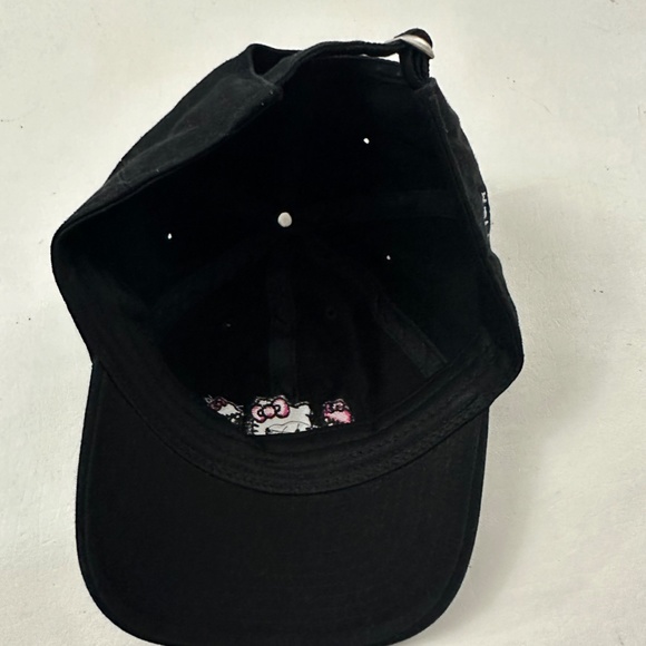 New Hello Kitty Cafe Logo Black Graphic Baseball Cap Hat One Size - Picture 4 of 8